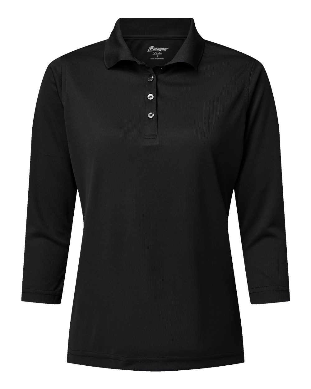 Black Women's Lady Palm Three-Quarter Sleeve Polo
