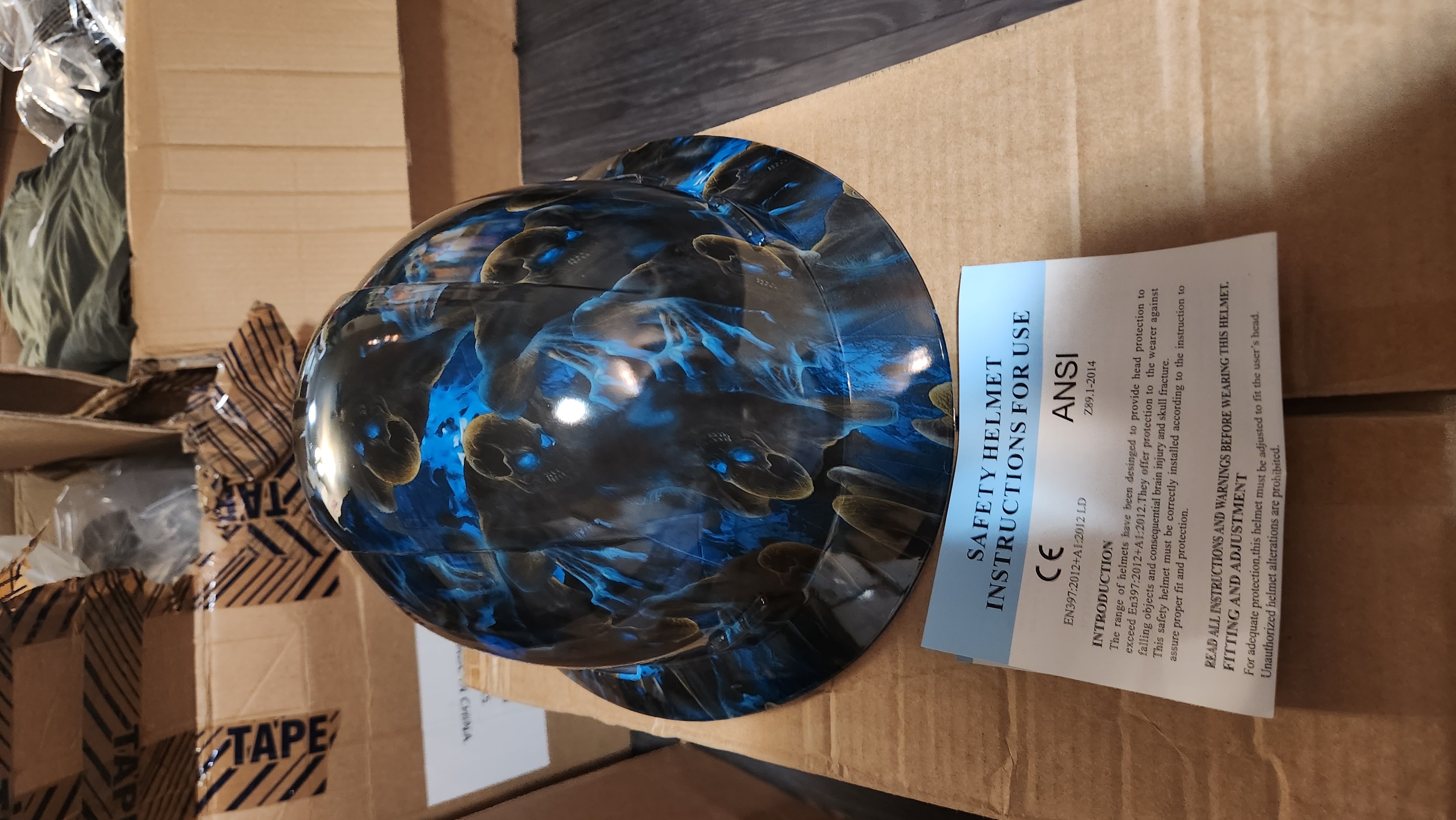 Skull-blue Hard Hats