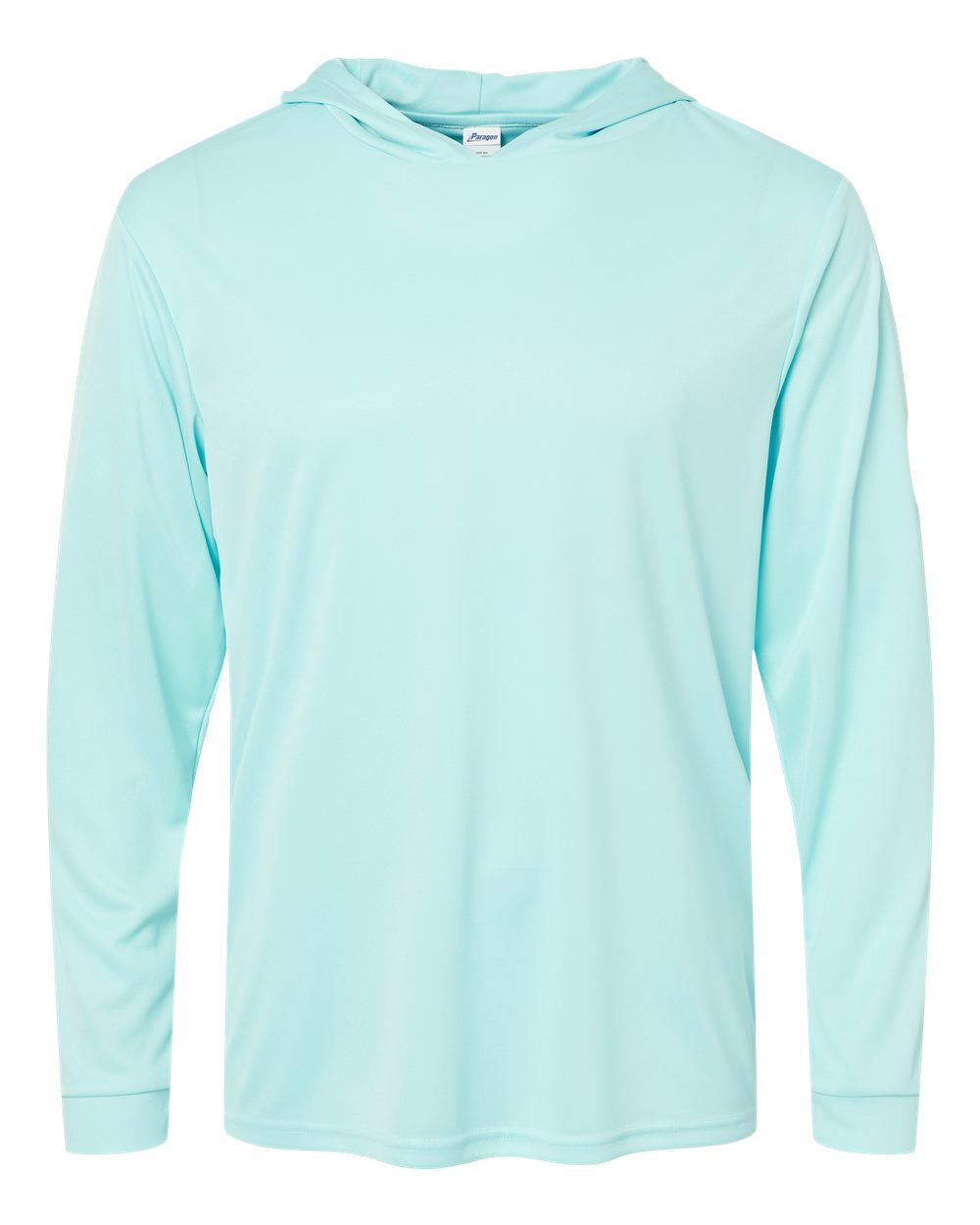 Aqua Blue Unisex Bahama Performance Hooded Long Sleeve T-Shirt