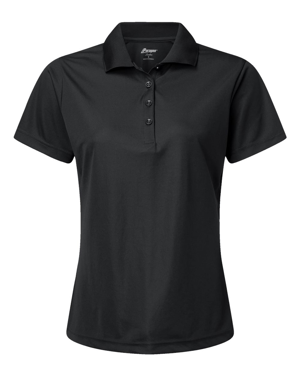 Women's Sebring Performance Polo, Black, front view 1 of 3