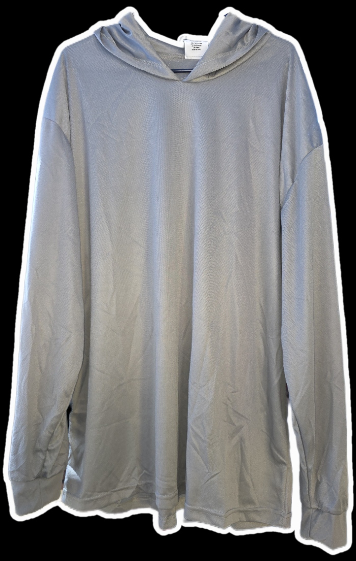 96310 High-Visibility Long Sleeve Poly Shirt, LIGHT GRAY product view