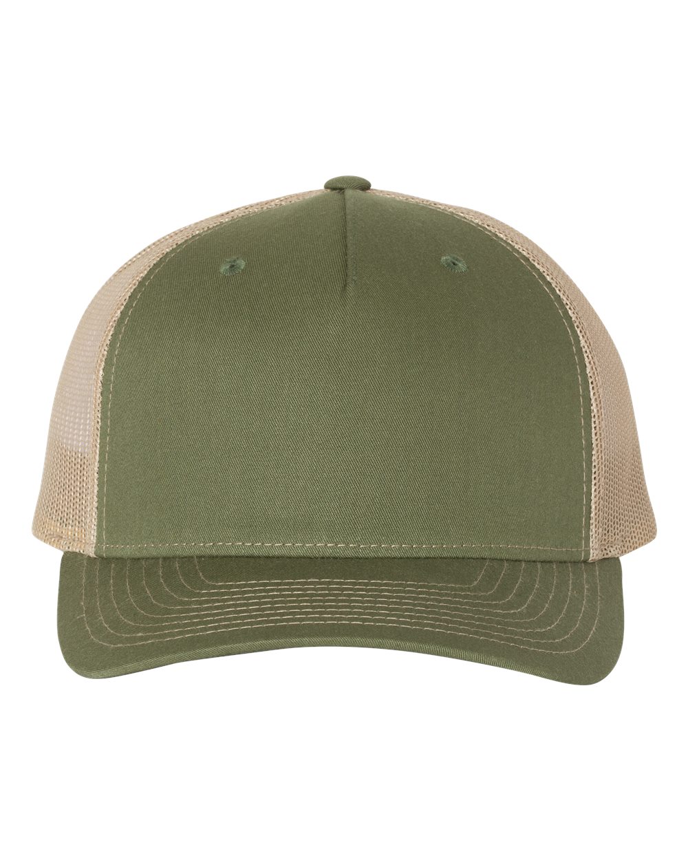 Five-Panel Trucker Cap, Army Olive Green/ Tan, gallery view 1 of 3