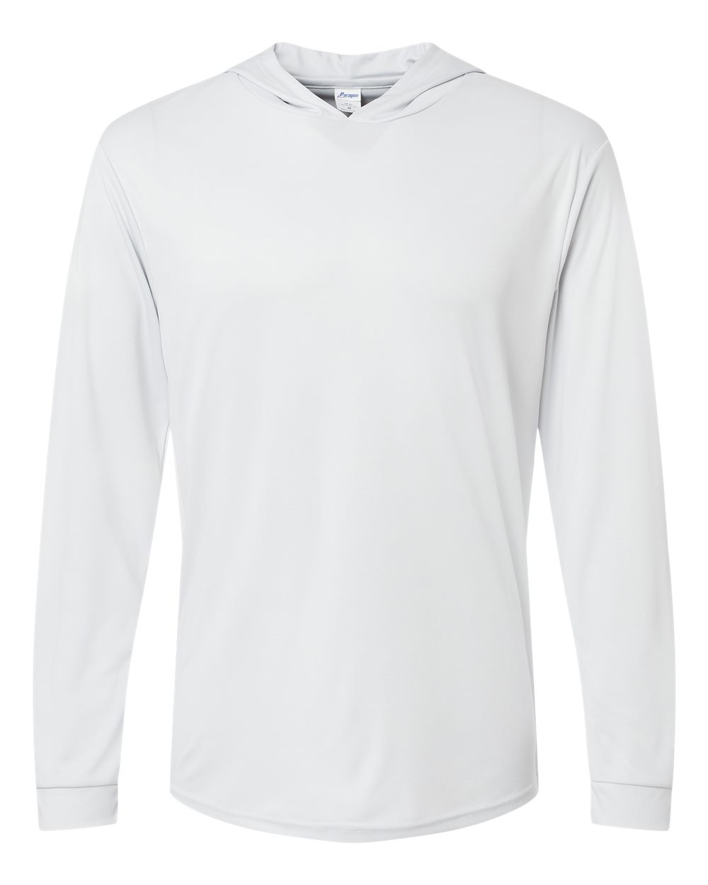Unisex Bahama Performance Hooded Long Sleeve T-Shirt, Aluminum, front view 1 of 3