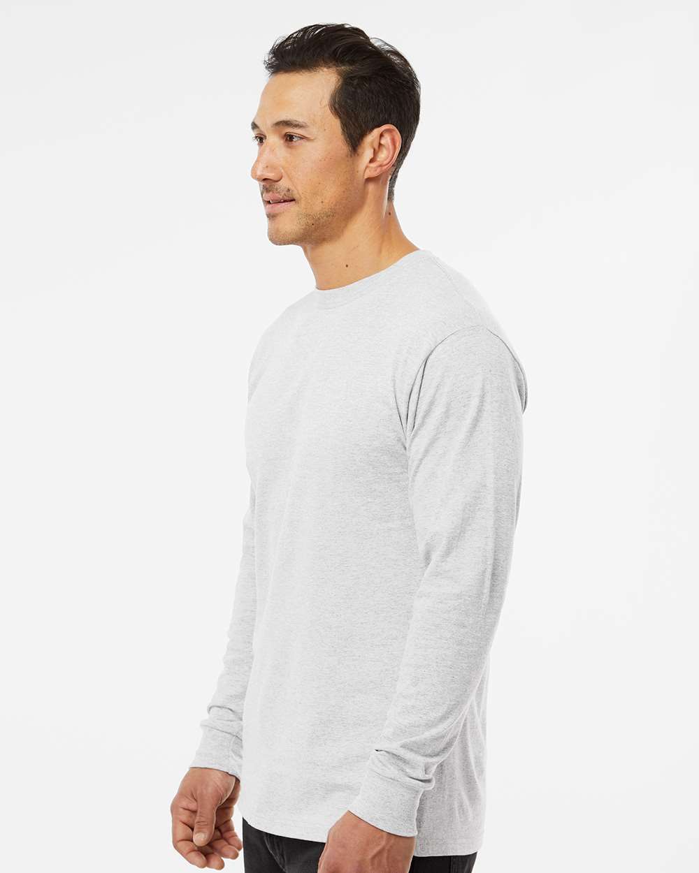 M&O 4820 Unisex Gold Soft Touch Long Sleeve T-Shirt, Ash product view
